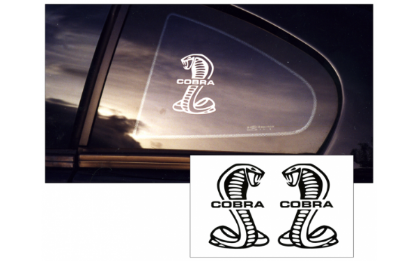 Picture of Cobra Snake Decal Set - Cobra Name Cut In - 4" Tall