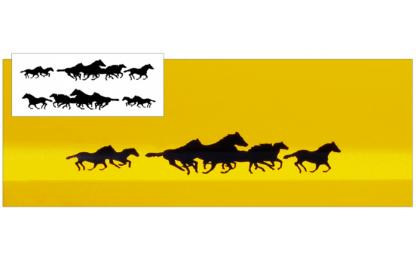 Picture of Mustang Herd Pony Decal Set - 3" Tall