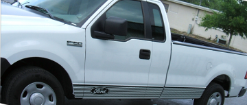 Show details for 2005-07 Ford Truck Multi-Line Stripe with Ford Oval - Long Style Picture of 2005-07 Ford Truck Multi-Line Stripe with Ford Oval - Long Style