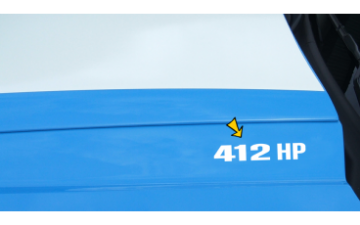 Show details for 2010-14 Mustang Hood Rise Designation Decal Set - 412 HP Picture of 2010-14 Mustang Hood Rise Designation Decal Set - 412 HP