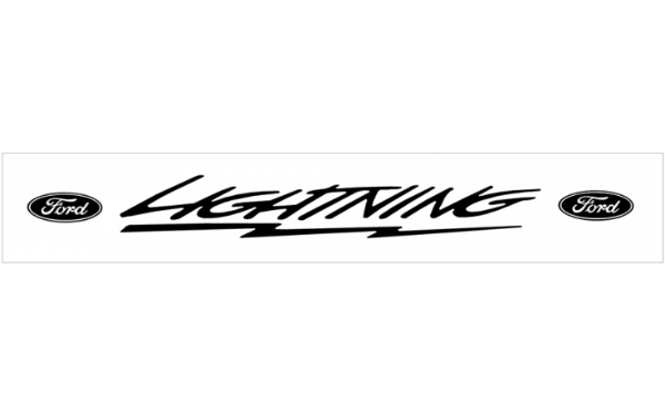Picture of Ford Lightning Windshield Decal with Ovals