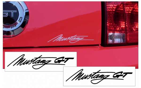 Picture of Mustang GT Script Decal Set -2.25" x 10"