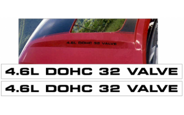 Show details for 2003-04 Mustang Mach 1 Hood Decal Set - 4.6L DOHC 32 VALVE Picture of 2003-04 Mustang Mach 1 Hood Decal Set - 4.6L DOHC 32 VALVE
