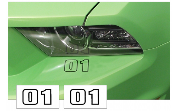 Picture of *1965-2014 Mustang Custom Bumper Two Digit Number Set