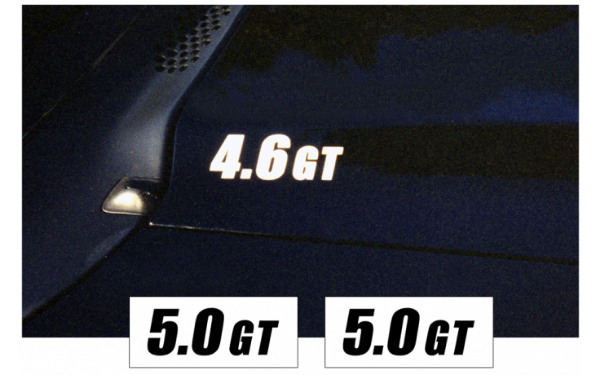 Picture of 1994-98 Mustang Hood Cowl Decal Set - 5.0 GT Name
