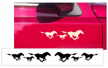 Show details for Mustang Indy Pony Decal Set - 5" Tall Picture of Mustang Indy Pony Decal Set - 5" Tall