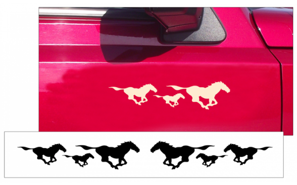 Picture of Mustang Indy Pony Decal Set - 5" Tall