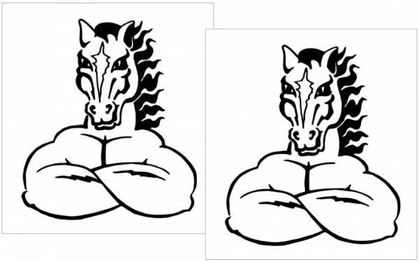 Picture of Mustang Muscle Pony Fender Decal Set - 7" Tall