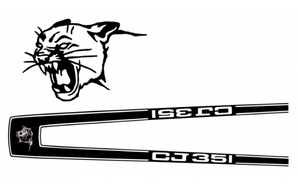 Picture of 1969 Mercury Cougar CJ 351 Hood Stripe