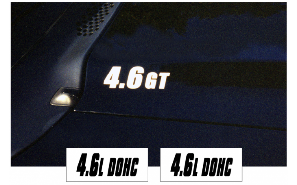 Picture of 1994-98 Mustang Hood Cowl Decal Set - 4.6L DOHC Name