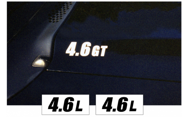 Picture of 1994-98 Mustang Hood Cowl Decal Set - 4.6L Name