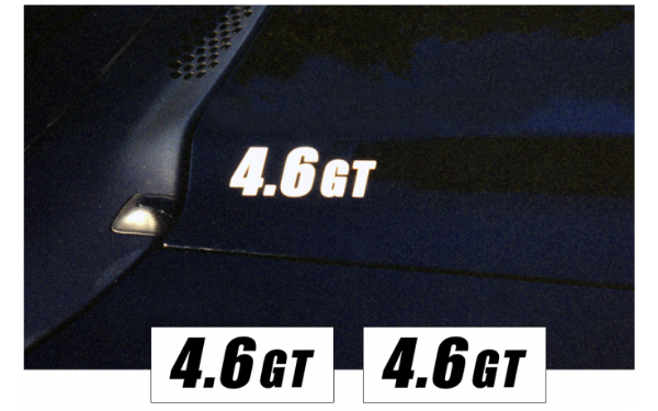 Picture of 1994-98 Mustang Hood Cowl Decal Set - 4.6 GT Name