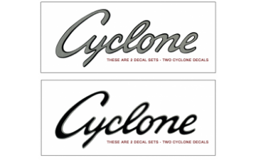 Show details for 1969 Mercury Cyclone Quarter panel Decal Set Picture of 1969 Mercury Cyclone Quarter panel Decal Set