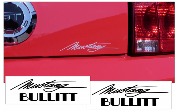 Picture of Ford Mustang Bullitt Script Decal Set - 2.25" x 8"