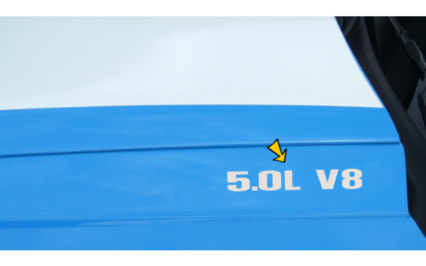 Picture of 2010-14 Mustang Hood Rise Designation Decal Set - 5.0L V8