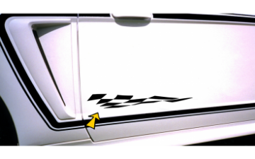 Show details for 1999-04 Mustang Flag Decal Set - No Name - 3.75" x 21.5" Picture of 1999-04 Mustang Flag Decal Set - No Name - 3.75" x 21.5"