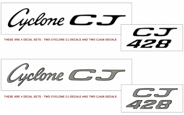 Picture of *1969 Mercury Cyclone CJ 428 Decal Kit