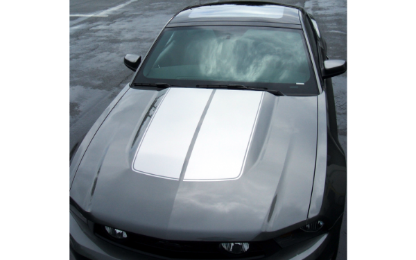 Picture of 2010-12 Mustang Bulge Dual Hood Stripe Kit - Non Scoop Model