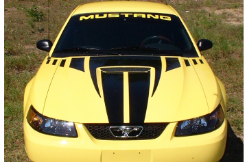 Show details for 1999-03 Mustang Claw Hood & Faders & Dual Hood Stripe Kit - Flat Hood Picture of 1999-03 Mustang Claw Hood & Faders & Dual Hood Stripe Kit - Flat Hood