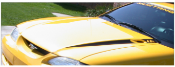 Show details for 1994-98 Mustang Hood Wide Cowl Stripe and Decal Set - GT Name Picture of 1994-98 Mustang Hood Wide Cowl Stripe and Decal Set - GT Name