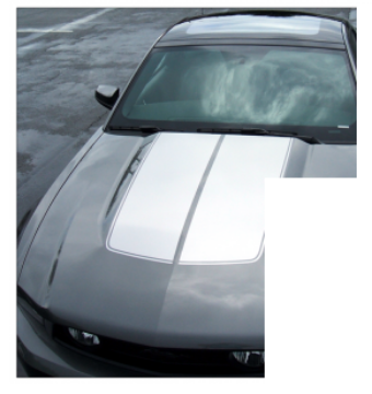 Show details for 2010-12 Mustang Bulge Hood Trunk Stripe - Convertible - No Wing Picture of 2010-12 Mustang Bulge Hood Trunk Stripe - Convertible - No Wing