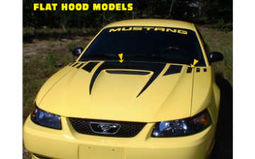 Show details for 1999-03 Mustang Claw Hood and Fader Decal Kit - Flat Hood Picture of 1999-03 Mustang Claw Hood and Fader Decal Kit - Flat Hood