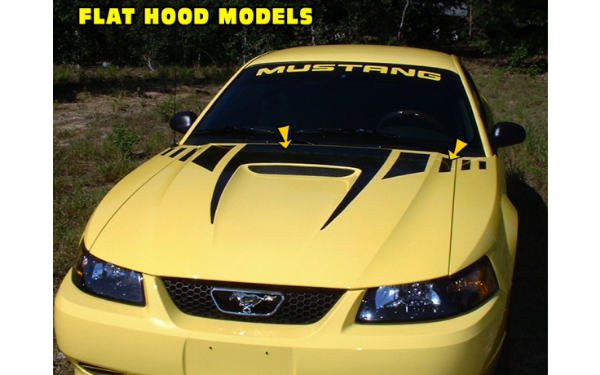 Picture of 1999-03 Mustang Claw Hood and Fader Decal Kit - Flat Hood