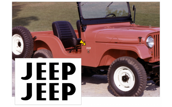 Picture of 1955-71 Jeep CJ5 & CJ6 Fender Letter Decal Set
