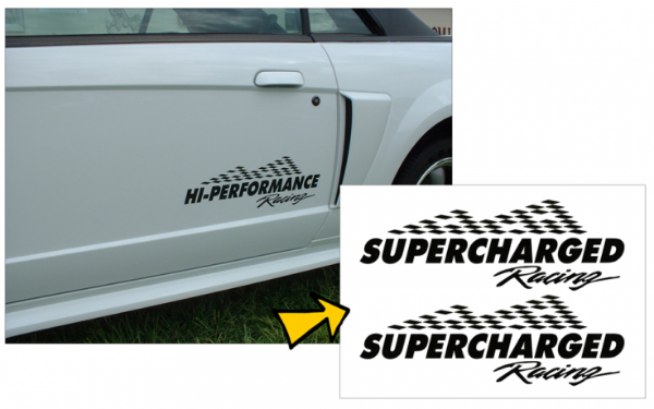 Picture of Supercharged Racing Decal Set - 6" x 18"