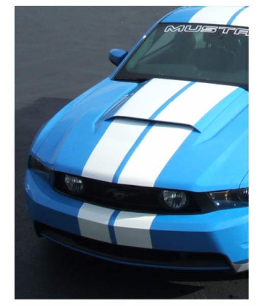 Picture of 2010-12 Mustang Lemans - Tapered Racing Stripes - Glass Roof - High Wing - Hood Scoop
