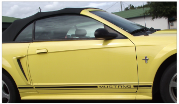 Show details for 1999-04 Mustang Lower Rocker Stripes - Mustang Name - 2.5" Tall Picture of 1999-04 Mustang Lower Rocker Stripes - Mustang Name - 2.5" Tall