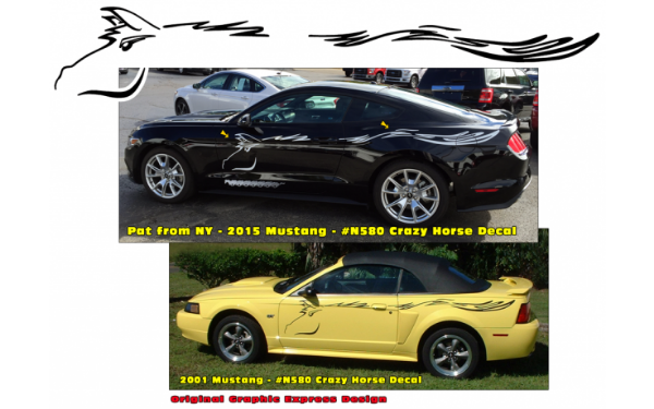 Picture of Mustang Crazy Horse Side Body Decal Set - 16" x 105"