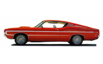 Show details for 1969 Ford Fairlane or Torino Fastback Side C-Stripe Kit Picture of 1969 Ford Fairlane or Torino Fastback Side C-Stripe Kit