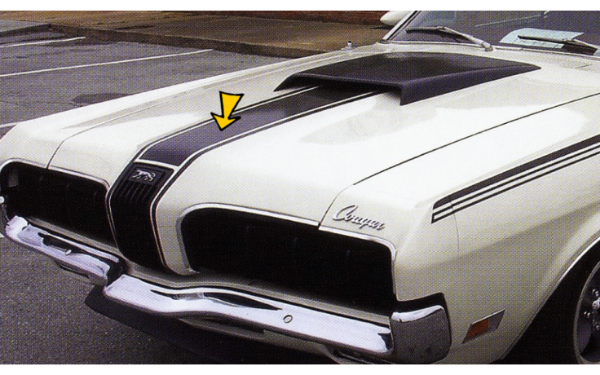 Picture of 1970 Mercury Cougar Eliminator Hood Stripe