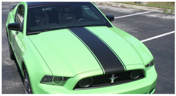 Picture of 2013-14 Mustang Triple Racing Stripes Does Hood Roof and Trunk Lid