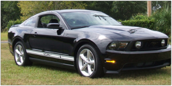 Picture of 2009 Mustang Lower Rocker Side Stripes - 45TH Anniversary Name