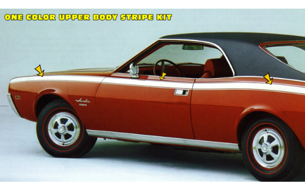 Picture of 1968-69 AMC Americian Motors Javelin Rally Side Stripes - One Color