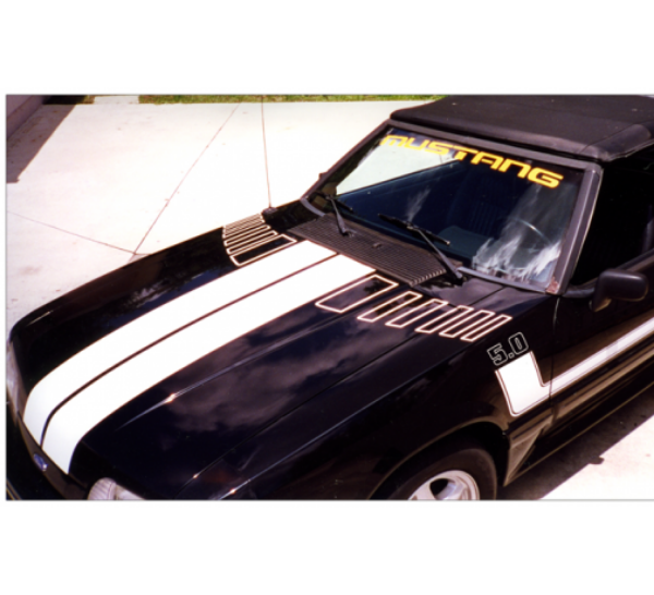 Picture of 1979-93 Mustang L-Side Stripe and Hood Stripe Kit - 5.0 Designation