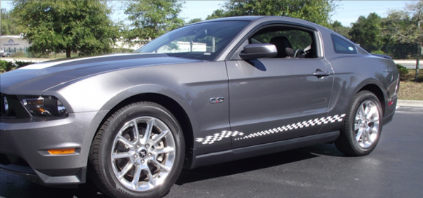 Picture of 2010-14 Mustang Rocker Flag Stripe Kit