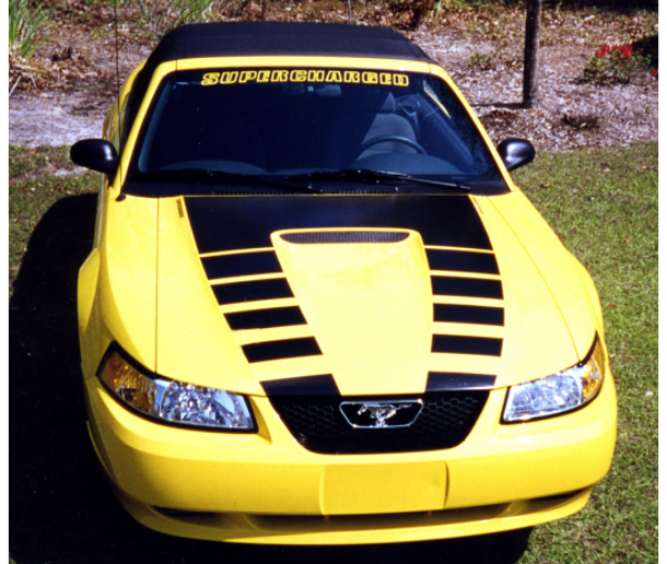 Picture of 1999-03 Mustang Fade Hood Decal Kit - Flat Hood models