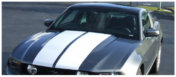 Show details for 2010-12 Mustang Lemans Racing Stripes - Tapered - Hardtop - High Wing - No Scoop Picture of 2010-12 Mustang Lemans Racing Stripes - Tapered - Hardtop - High Wing - No Scoop