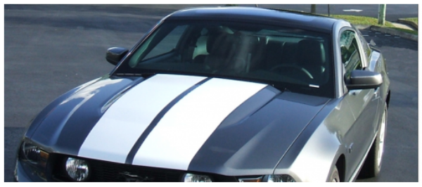 Picture of 2010-12 Mustang Lemans Racing Stripes - Tapered - Hardtop - High Wing - No Scoop