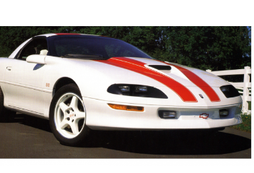 Show details for 1993-97 Camaro SS Stripe Kit - COUPE with ROOF Stripes Picture of 1993-97 Camaro SS Stripe Kit - COUPE with ROOF Stripes