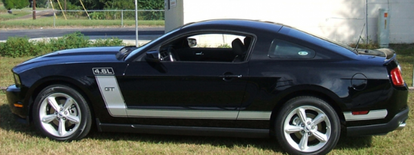 Picture of 2010-12 Mustang Boss Style Side L-Stripes with 4.6L Numeral