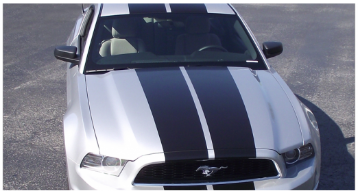 Show details for 2013-14 Mustang - Tapered Lemans Racing Stripes - Hardtop - Low Wing Picture of 2013-14 Mustang - Tapered Lemans Racing Stripes - Hardtop - Low Wing