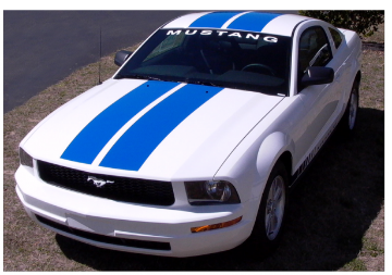 Show details for 2005-09 Mustang Lemans Racing Stripes - High or No Wing - Hardtop Picture of 2005-09 Mustang Lemans Racing Stripes - High or No Wing - Hardtop