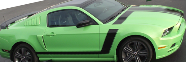 Picture of 2013-14 Mustang Kicker Hood and Side Stripe Kit - No Name