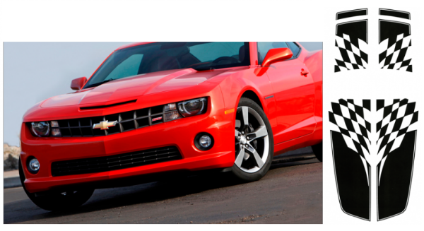 Picture of 2010-13 CamaroDual Rally Over Car Flag Stripe Kit - Coupe - ONE COLOR