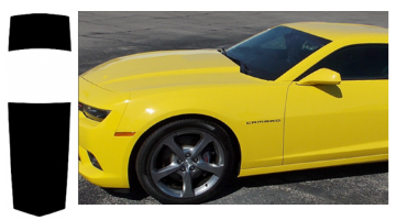 Show details for 2014-15 Camaro LS, LT, or RS Hood and Trunk Blackout Kit - COUPE with Spoiler Picture of 2014-15 Camaro LS, LT, or RS Hood and Trunk Blackout Kit - COUPE with Spoiler