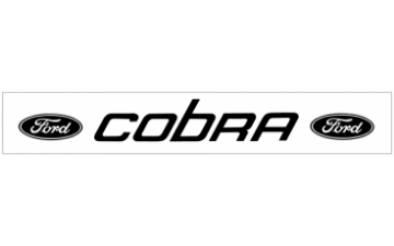 Show details for Cobra with Ford Ovals Windshield Decal Picture of Cobra with Ford Ovals Windshield Decal